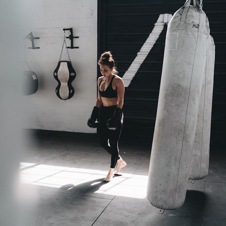 Professional gym with weight equipment